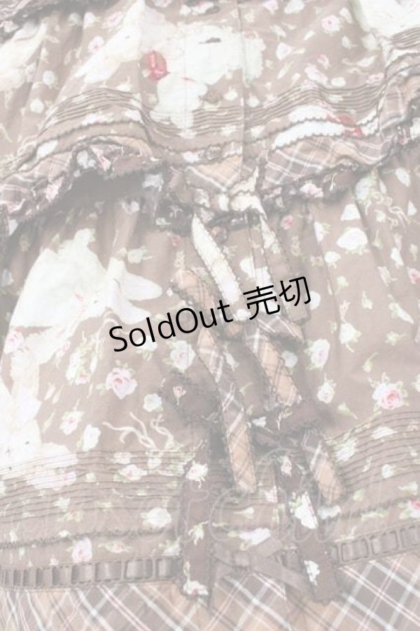 画像6: PINK HOUSE / バラ園うさぎプリントパッチワークワンピース  ブラウン I-25-12-09-060-LO-OP-SA-ZI (6)