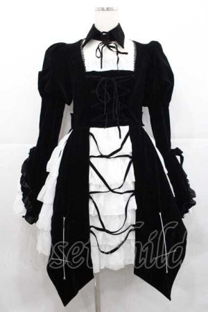 画像: ATELIER PIERROT / Blackwing Crucifix Dress Set -水銀燈コラボ-  ブラック I-25-12-09-063-EL-OP-SA-ZI