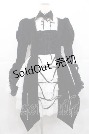 画像: ATELIER PIERROT / Blackwing Crucifix Dress Set -水銀燈コラボ-  ブラック I-25-12-09-063-EL-OP-SA-ZI