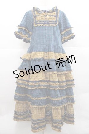 画像: PINK HOUSE / オリジナルコードチェックワンピース  ネイビー I-25-12-09-064-LO-OP-SA-ZI