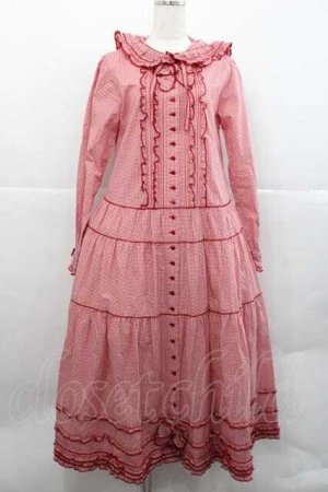 画像: PINK HOUSE / gingham hood dress  赤 I-25-12-09-065-LO-OP-SA-ZI