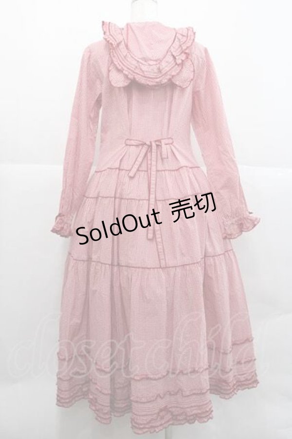 画像2: PINK HOUSE / gingham hood dress  赤 I-25-12-09-065-LO-OP-SA-ZI (2)