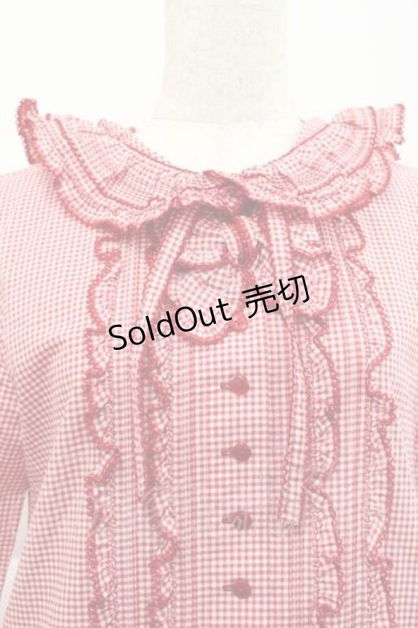 画像3: PINK HOUSE / gingham hood dress  赤 I-25-12-09-065-LO-OP-SA-ZI (3)