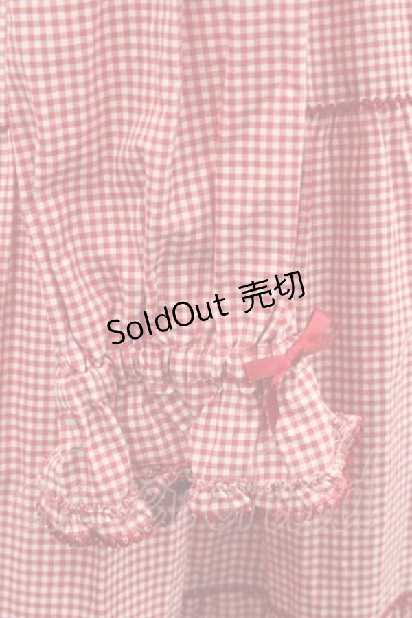 画像4: PINK HOUSE / gingham hood dress  赤 I-25-12-09-065-LO-OP-SA-ZI (4)