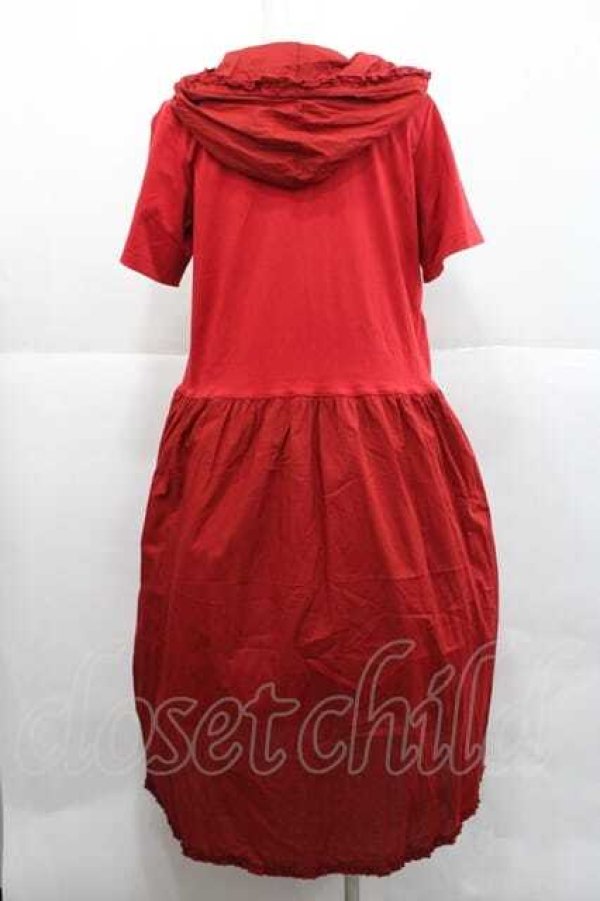 画像2: PINK HOUSE / ハートプリントフードワンピース  レッド I-25-12-09-066-LO-OP-SA-ZI (2)