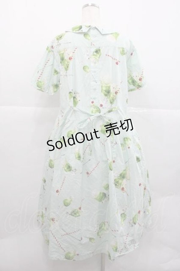 画像2: PINK HOUSE / クリームソーダプリントミディワンピース  アイスグリーン I-25-12-09-067-LO-OP-SA-ZT1227K (2)