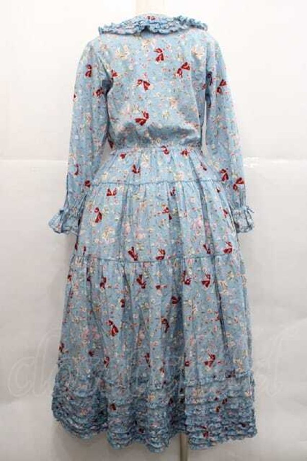 画像2: PINK HOUSE / バラとリボンプリントワンピース  ソライロ I-25-12-09-068-LO-OP-SA-ZI (2)