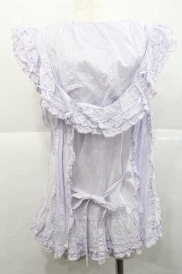 画像2: PINK HOUSE / うさぎの耳フード付きベストブラウス  ラベンダー I-25-12-09-014-LO-BL-SA-ZI (2)