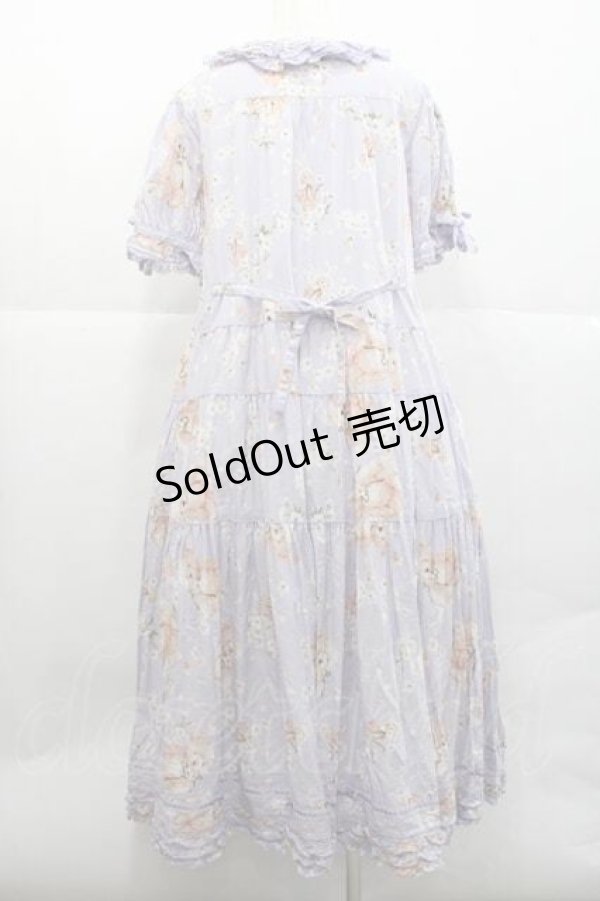 画像2: PINK HOUSE / 桜Teddyプリントワンピース  ラベンダー I-25-12-09-069-LO-OP-SA-ZI (2)