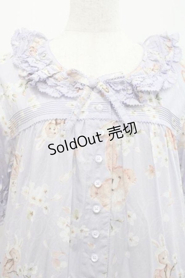 画像3: PINK HOUSE / 桜Teddyプリントワンピース  ラベンダー I-25-12-09-069-LO-OP-SA-ZI (3)