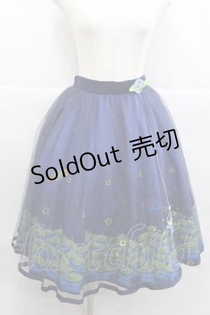 画像: Secret Honey / チュールスカート ワッペン付き(エイリアンver.) 2 ブルー I-25-12-09-073-CA-SK-SA-ZI