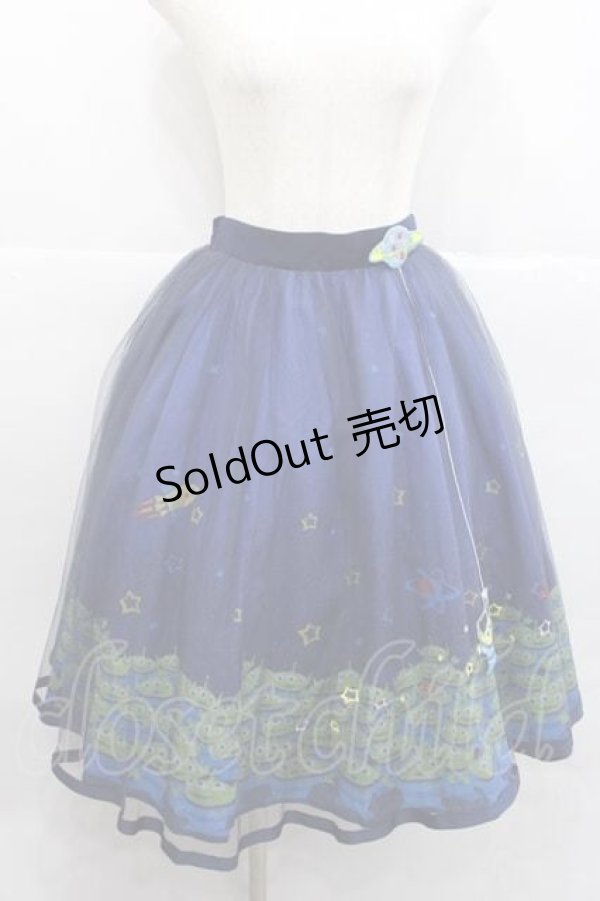 画像1: Secret Honey / チュールスカート ワッペン付き(エイリアンver.) 2 ブルー I-25-12-09-073-CA-SK-SA-ZI (1)