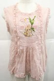 画像1: PINK HOUSE / チューリップうさぎ刺繍ローンブラウス  ピンク I-25-12-09-015-LO-BL-SA-ZI (1)