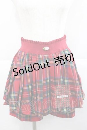 画像: HEIHEI / プリーツミニショートパンツ  赤チェック I-25-12-09-084-PU-PA-SA-ZI