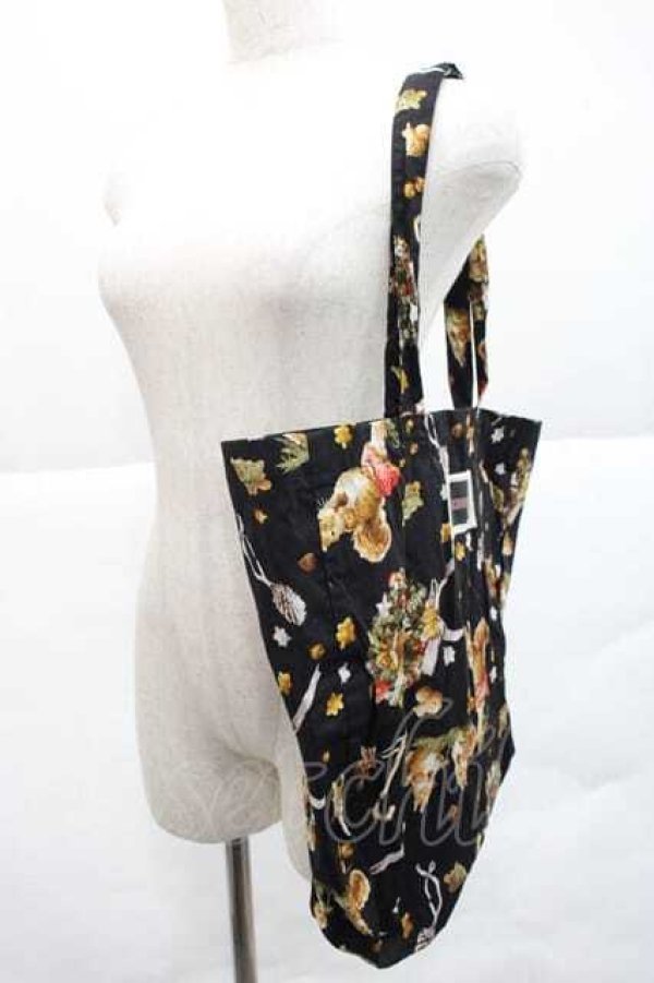 画像2: PINK HOUSE / ウィンターフォレストトリートプリントバッグ  ブラック I-25-12-09-092-LO-BG-SA-ZI (2)