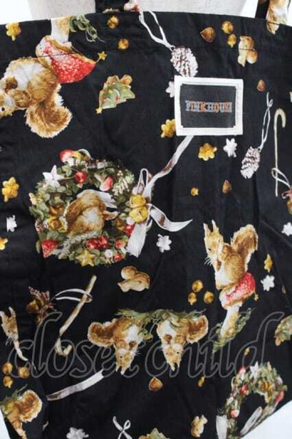 画像4: PINK HOUSE / ウィンターフォレストトリートプリントバッグ  ブラック I-25-12-09-092-LO-BG-SA-ZI (4)