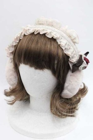 画像: axes femme / ヘッドドレス風イヤーマフ  キナリ I-25-12-09-094-AX-ZA-SA-ZI