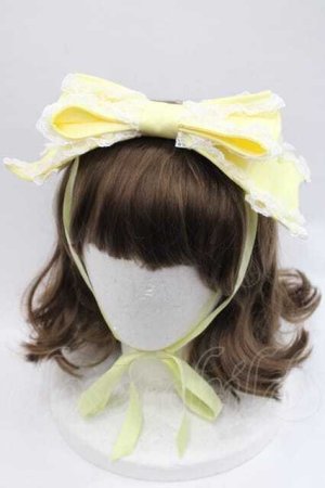 画像: Angelic Pretty / Dollyヒロインリボンヘッドドレス  イエロー I-25-12-09-095-AP-AC-SA-ZI