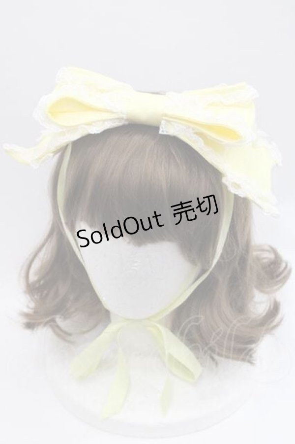 画像1: Angelic Pretty / Dollyヒロインリボンヘッドドレス  イエロー I-25-12-09-095-AP-AC-SA-ZI (1)