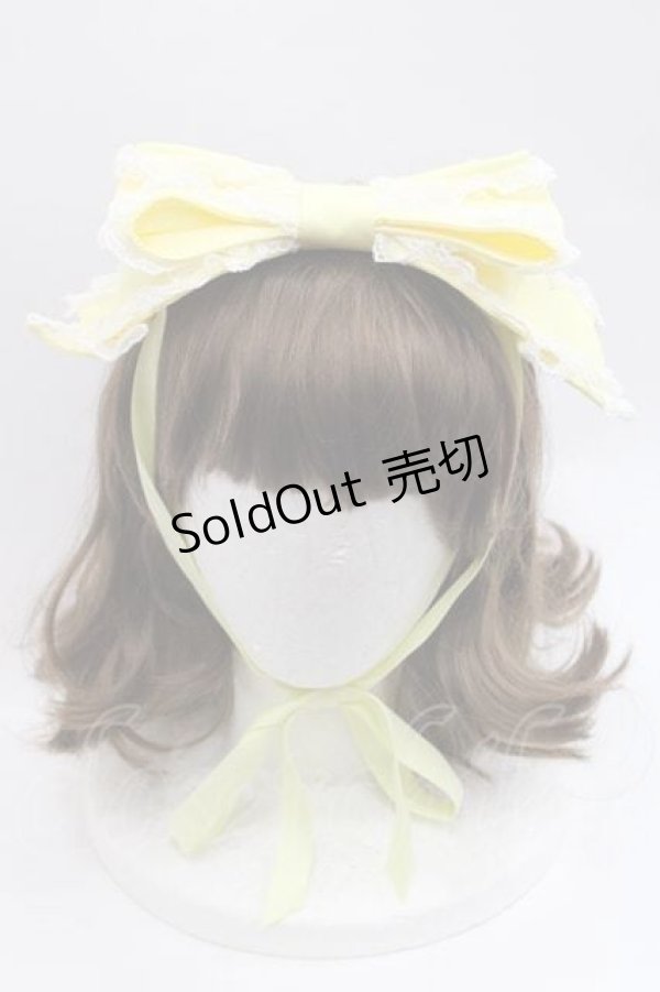 画像2: Angelic Pretty / Dollyヒロインリボンヘッドドレス  イエロー I-25-12-09-095-AP-AC-SA-ZI (2)