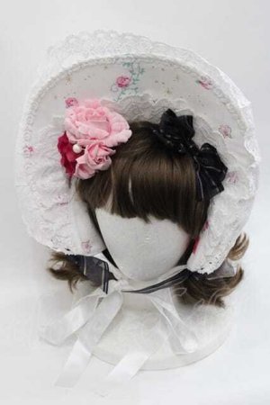 画像: BABY,THE STARS SHINE BRIGHT / 眠れる森の美女〜Pop up Labyrinth〜柄ボンネット  オフ白 I-25-12-09-097-BA-AC-SA-ZI