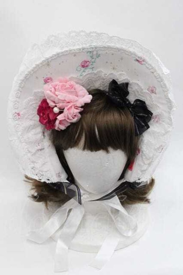 画像2: BABY,THE STARS SHINE BRIGHT / 眠れる森の美女〜Pop up Labyrinth〜柄ボンネット  オフ白 I-25-12-09-097-BA-AC-SA-ZI (2)