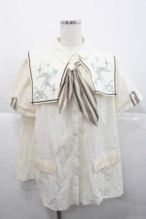 画像: Hoshibako Works / カナリアの唄　ビッグスカーフブラウス  生成 I-25-12-09-017-LO-BL-SA-ZI