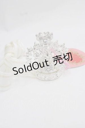 画像: BABY,THE STARS SHINE BRIGHT / 蝶々王冠ヘッドドレス  シルバーＸ白 I-25-12-09-099-BA-AC-SA-ZI