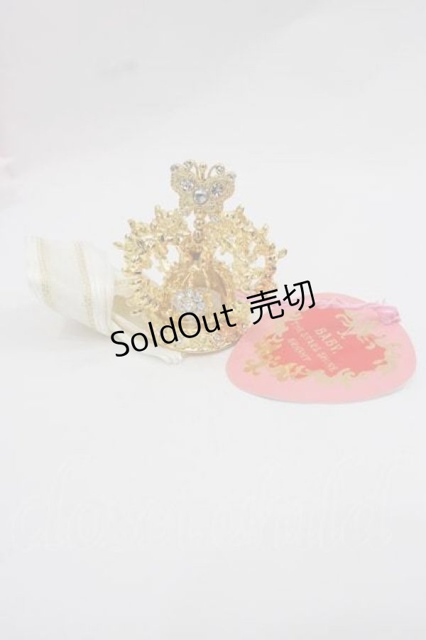 画像1: BABY,THE STARS SHINE BRIGHT / 蝶々王冠ヘッドドレス  ゴールド I-25-12-09-100-BA-AC-SA-ZI (1)
