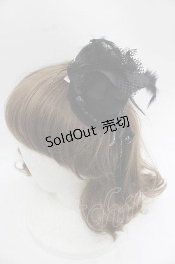 画像1: GOTHPUNKその他(買取対象外) / 羽根薔薇ミニハット  黒 I-25-12-09-102-PU-AC-SA-ZI (1)