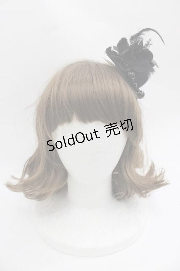 画像2: GOTHPUNKその他(買取対象外) / 羽根薔薇ミニハット  黒 I-25-12-09-102-PU-AC-SA-ZI (2)