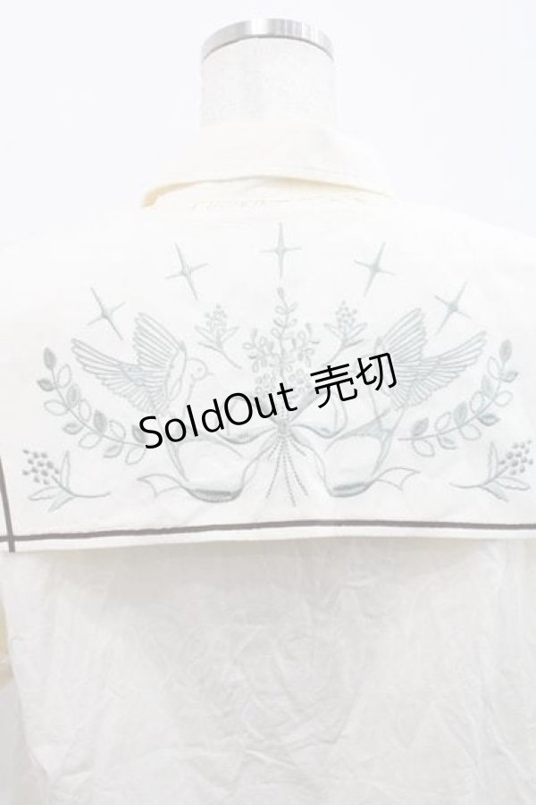 画像3: Hoshibako Works / カナリアの唄　ビッグスカーフブラウス  生成 I-25-12-09-017-LO-BL-SA-ZI (3)