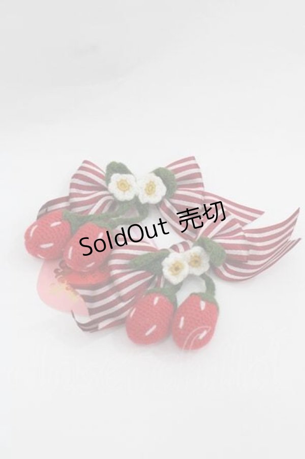 画像1: BABY,THE STARS SHINE BRIGHT / Creamy Berry リボンコサージュ  赤 I-25-12-09-113-BA-AC-SA-ZI (1)