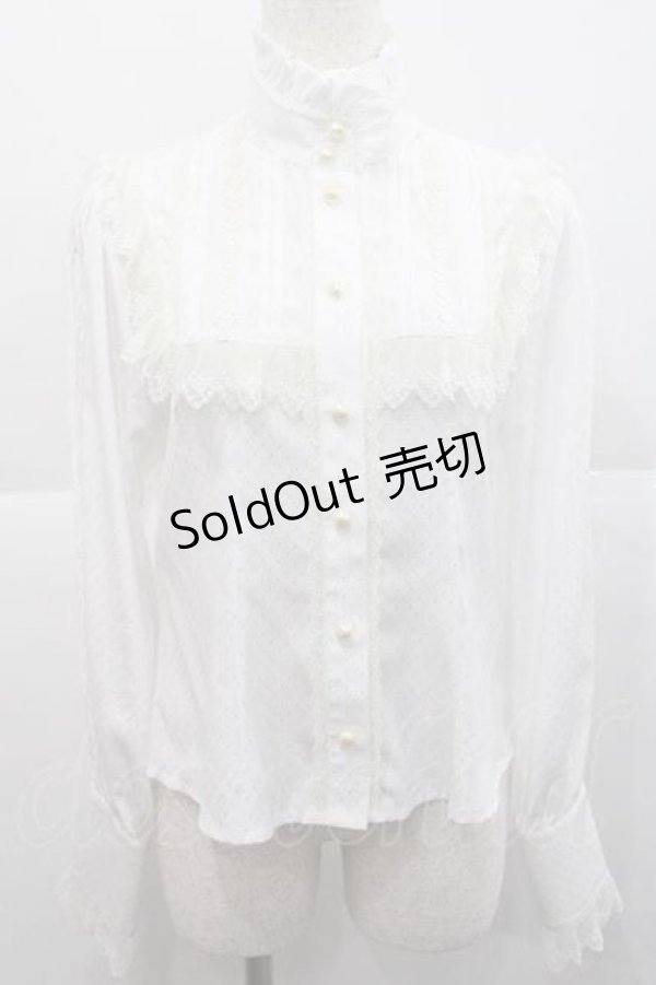 画像1: BABY,THE STARS SHINE BRIGHT / Ribbon Partyブラウス  白 I-25-12-09-018-BA-BL-SA-ZI (1)