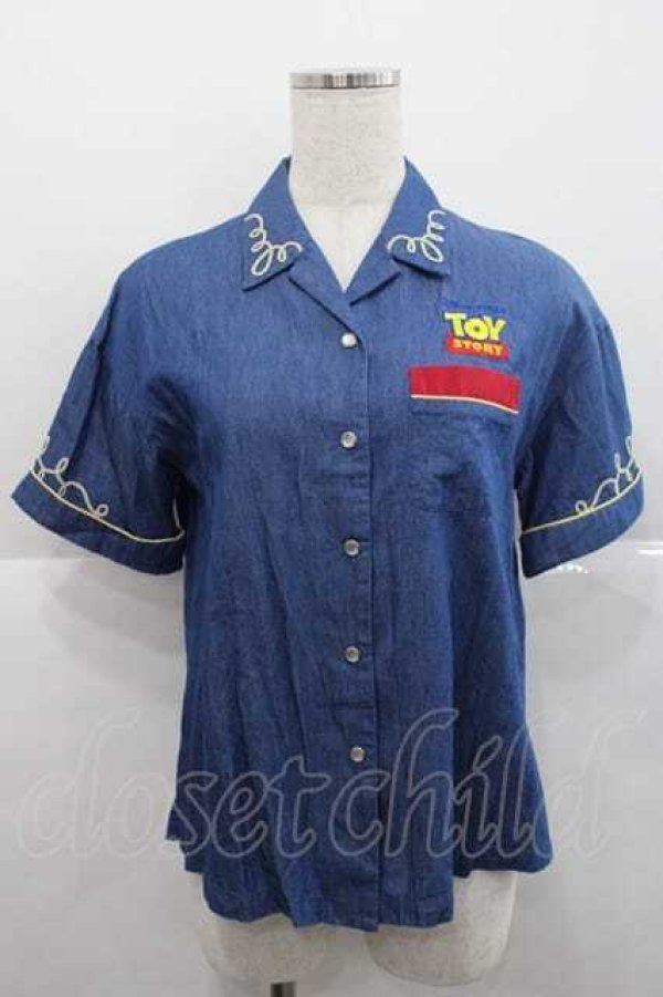 画像1: Secret Honey / ボーリングシャツ(トイ・ストーリーver.) 2 ブルー I-25-12-09-019-CA-BL-SA-ZI (1)
