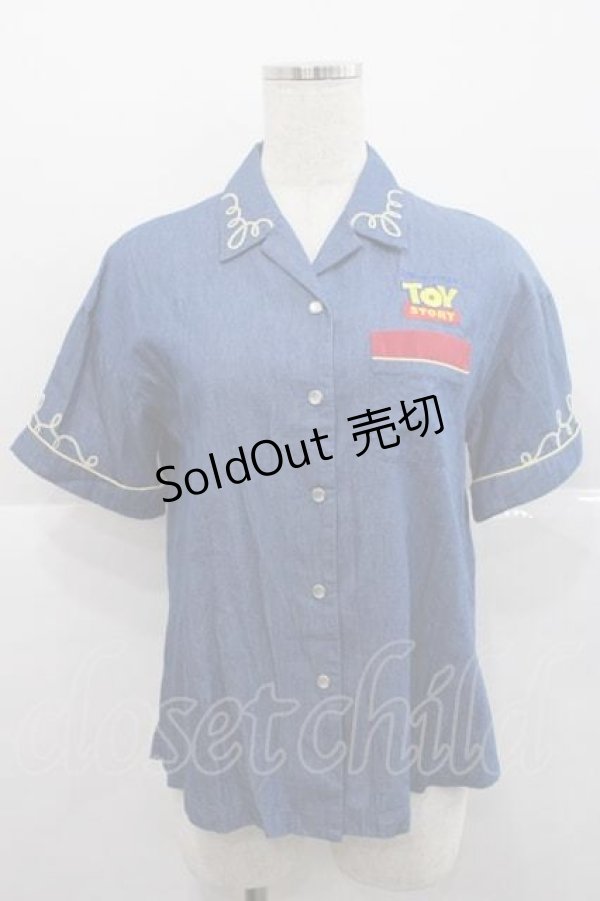画像1: Secret Honey / ボーリングシャツ(トイ・ストーリーver.) 2 ブルー I-25-12-09-019-CA-BL-SA-ZI (1)