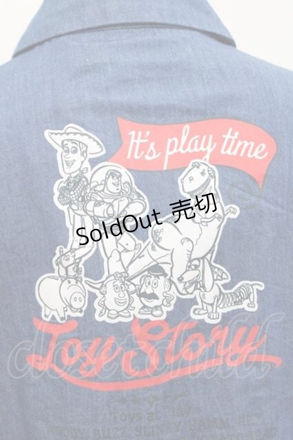 画像3: Secret Honey / ボーリングシャツ(トイ・ストーリーver.) 2 ブルー I-25-12-09-019-CA-BL-SA-ZI (3)