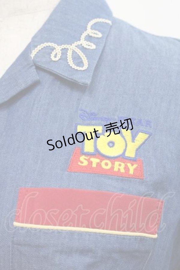 画像4: Secret Honey / ボーリングシャツ(トイ・ストーリーver.) 2 ブルー I-25-12-09-019-CA-BL-SA-ZI (4)