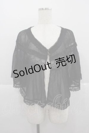 画像: axes femme / 20th/レース使いケープ  ブラック I-25-12-09-004-AX-TO-SA-ZI