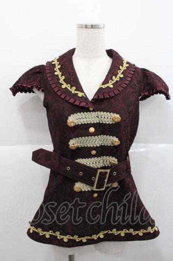 画像1: ALICE and the PIRATES / ねずみの王様Gualtiero エシャルプ付きベスト  ボルドー I-25-12-09-022-PA-JA-SA-ZI (1)