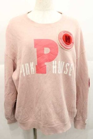画像: PINK HOUSE / ワッペンロゴトレーナー  ピンク I-25-12-09-024-LO-TO-SA-ZI