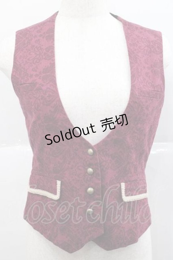 画像1: metamorphose / Dim Lightベスト  ボルドー I-25-12-09-025-ME-TO-SA-ZI (1)