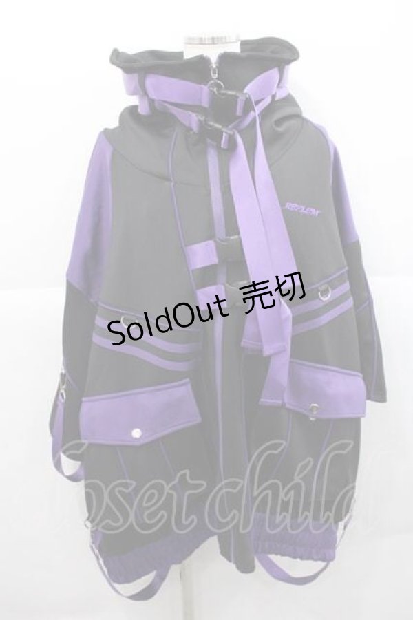 レフレム　サイバー　切り替えボリュームネック　半袖ジャージパーカー REFLEM レフレム サイバー切り替えボリュームネック 半袖ジャージ