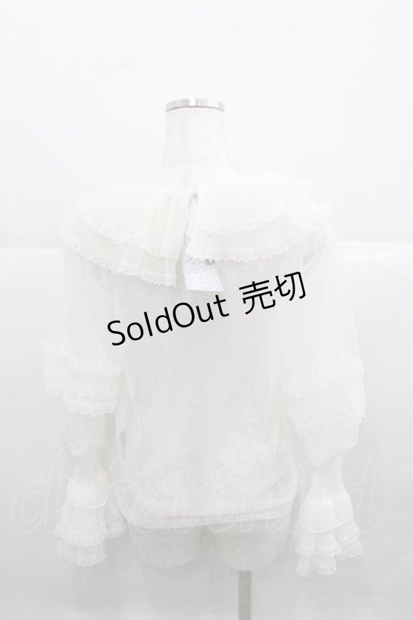 画像2: Faye Faye design（海外ロリータブランド） / シースルートップス  アイボリー I-25-12-13-044-LO-TO-SA-ZI (2)