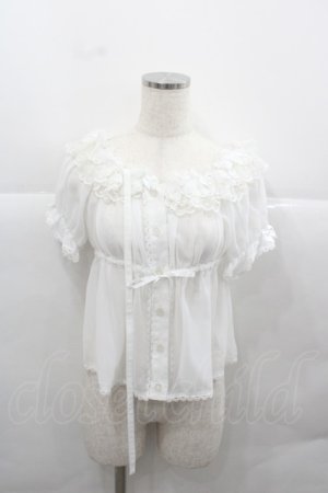 画像: ALICE and the PIRATES / リボンリボンベビードールブラウス  白 I-25-12-13-046-PA-BL-SA-ZI