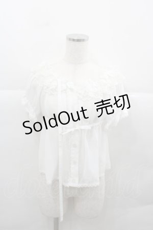 画像: ALICE and the PIRATES / リボンリボンベビードールブラウス  白 I-25-12-13-046-PA-BL-SA-ZI