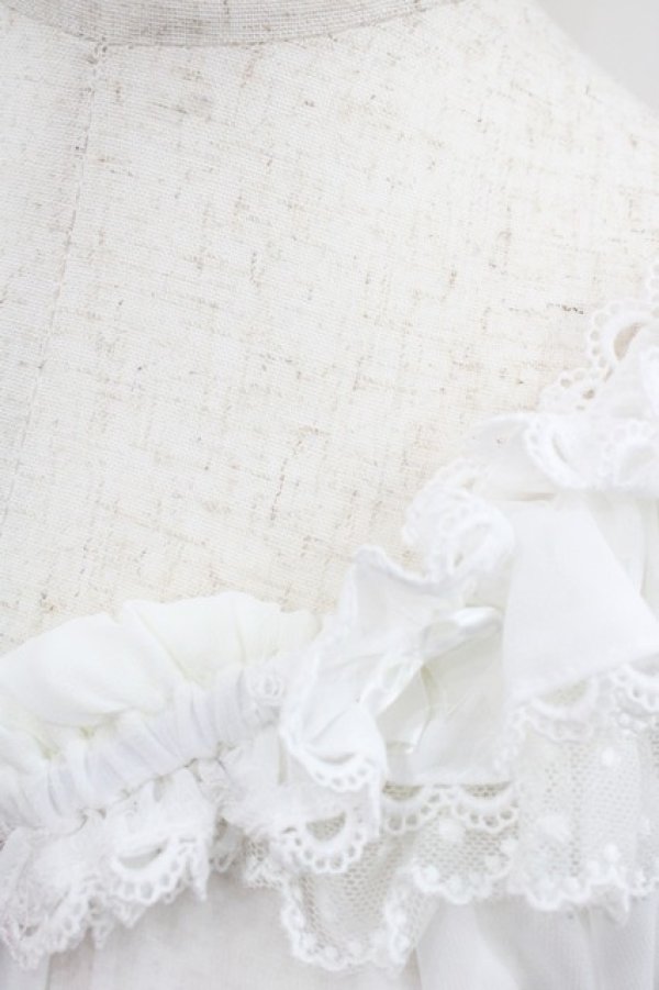 画像2: ALICE and the PIRATES / リボンリボンベビードールブラウス  白 I-25-12-13-046-PA-BL-SA-ZI (2)