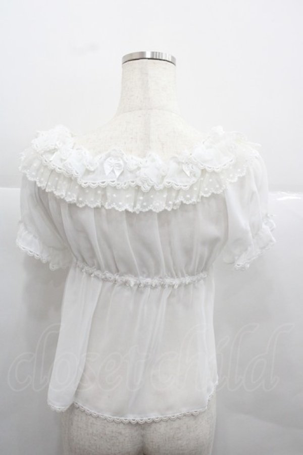 画像3: ALICE and the PIRATES / リボンリボンベビードールブラウス  白 I-25-12-13-046-PA-BL-SA-ZI (3)