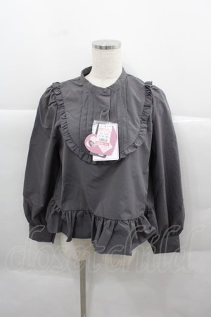 画像: FLC / 皆方由衣コラボペプラムブラウス L グレー I-25-12-13-048-LO-BL-SA-ZI