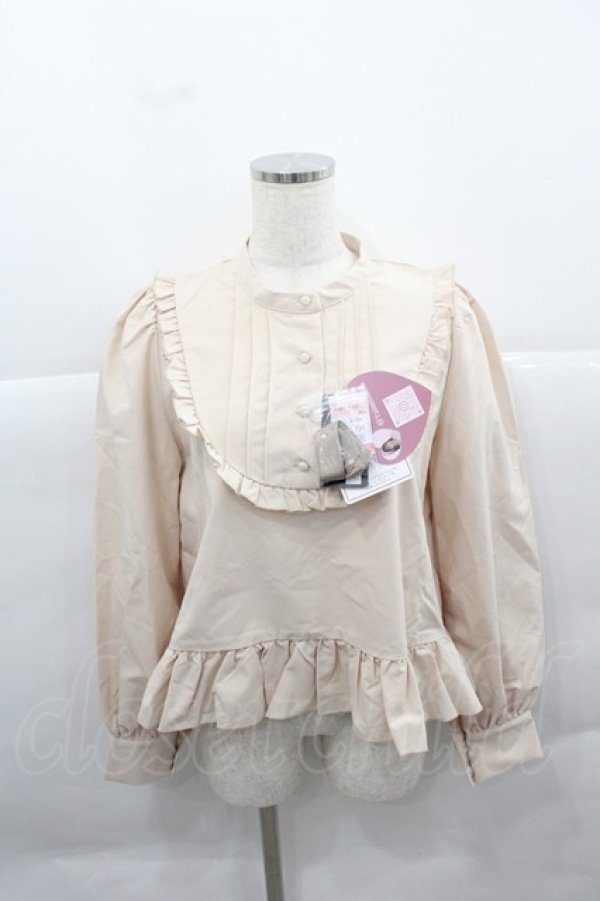 画像1: FLC / 皆方由衣コラボペプラムブラウス L 濃白 I-25-12-13-049-LO-BL-SA-ZI (1)